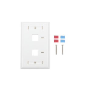 Placa de pared de 2 puertos, Keystone...