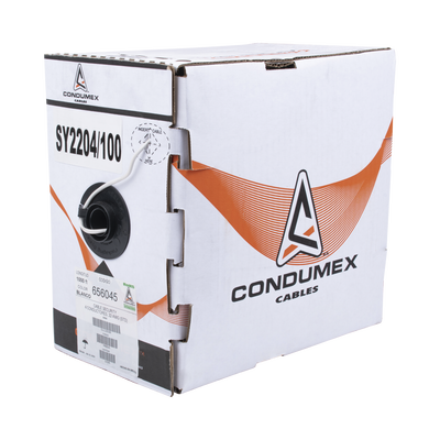 Bobina de 305 Metros / Cable de Cobre / 4×22 AWG / Tipo Alarmas UL / Para Interior / Color Blanco / Para Aplicaciones de Alarmas de Intrusión / interfonos / TV Porteros / y Multi-Propósito/  Hecho en México