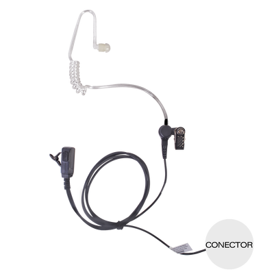 Micrófono – audífono de solapa con tubo acústico transparente para KENWOOD TK3230/3000/3402/3312/3360/3170,NX240/340/220/320/420 con tubo acústico de PU (grado médico)