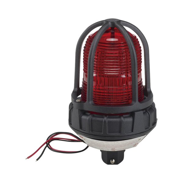 Luz estroboscópica para ubicaciónes peligrosas,  montaje tipo tubo, 12-24 VCD, color Rojo