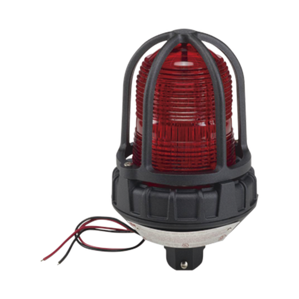 Luz estroboscópica para ubicaciónes peligrosas,  montaje tipo tubo, 120 VCA, color Rojo