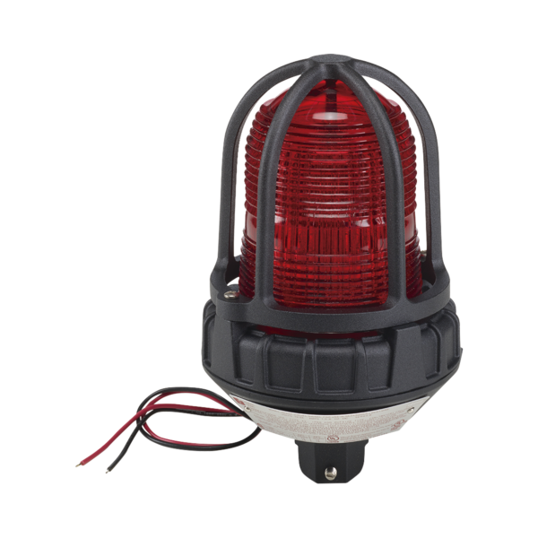 Luz de advertencia LED para ubicaciones peligrosas, montaje tipo tubo, 24 VCD, color Rojo