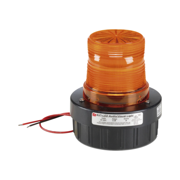 Luz LED intermitente visual audible, UL y cUL, 24 Vcc, ámbar