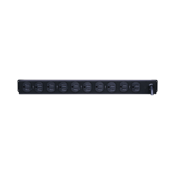 PDU Básico Para Distribución de Energía, Con 10 Tomas NEMA 5-15R Traseras, 1UR, 15 Amp, 120 Vca
