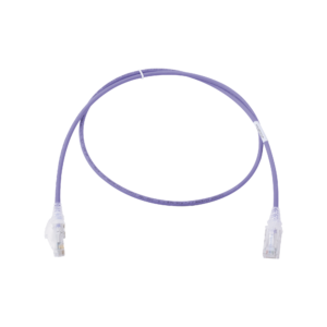 Patch Cord MC6 Modular Cat6 UTP, CM/LS0H, 3ft, Color Violeta, Diámetro Reducido (28AWG), Versión Bulk (Sin Empaque Individual)