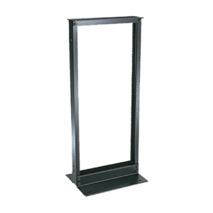Rack de Dos Postes Estándar de 19 in, Rieles Numerados y Roscados #12-24, Fabricado en Aluminio, 24 Unidades de Rack, Color Negro