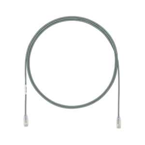 Cable de Parcheo TX6, UTP Cat6, Diámetro Reducido (28AWG), Color Gris, 5ft