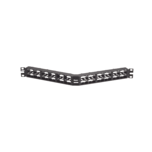 Panel de Parcheo Modular Mini-Com (Sin Conectores), Angulado, Sin Blindaje, Alta Densidad, de 48 puertos, 1UR