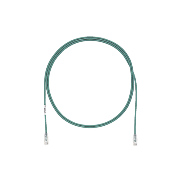 Cable de Parcheo TX6, UTP Cat6, Diámetro Reducido (28AWG), Color Verde, 10ft