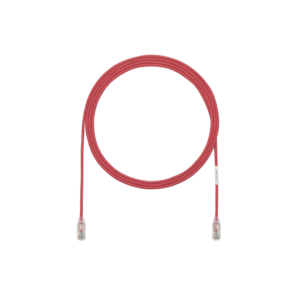 Cable de Parcheo TX6, UTP Cat6, Diámetro Reducido (28AWG), Color Rojo, 10ft