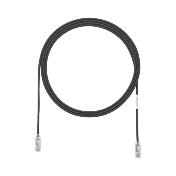 Cable de Parcheo TX6, UTP Cat6, Diámetro Reducido (28AWG), Color Negro, 5ft