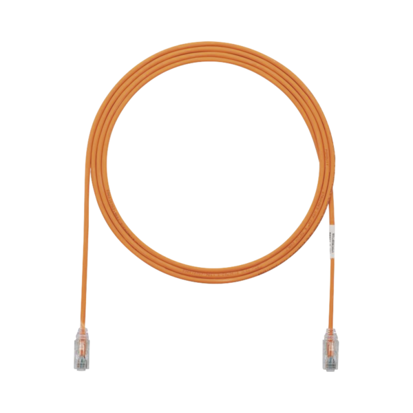 Cable de Parcheo TX6, UTP Cat6, Diámetro Reducido (28AWG), Color Naranja, 5ft