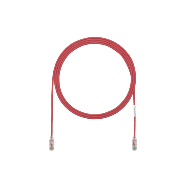 Cable de Parcheo TX6, UTP Cat6, Diámetro Reducido (28AWG), Color Rojo, 5ft
