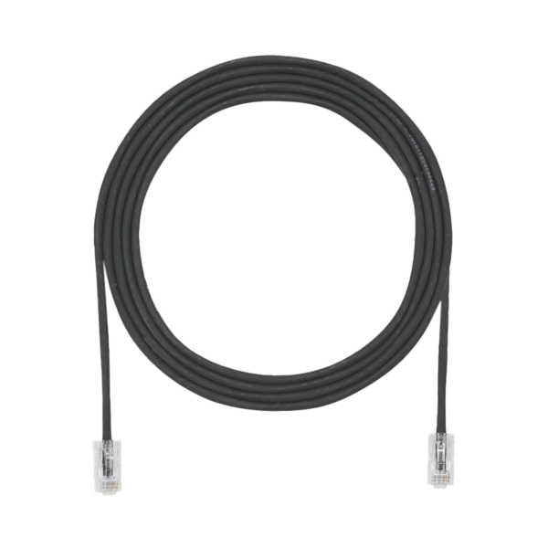 Cable de Parcheo UTP Cat6A, CM/LSZH, Diámetro Reducido (28AWG), Color Negro, 12ft
