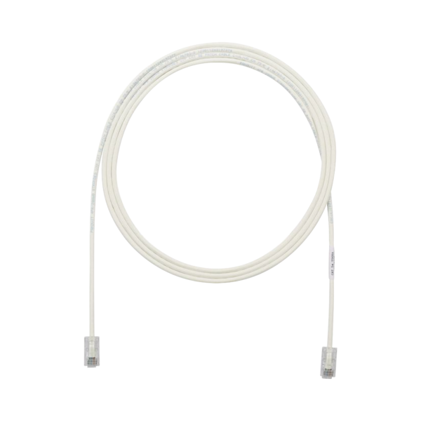 Cable de Parcheo UTP Cat6A, CM/LSZH, Diámetro Reducido (28AWG), Color Blanco Mate, 15ft