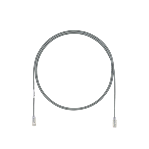 Cable de Parcheo UTP Cat6A, CM/LSZH, Diámetro Reducido (28AWG), Color Gris, 15ft