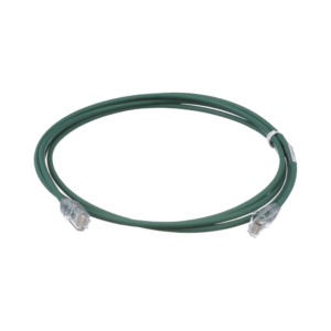 Cable de Parcheo UTP Cat6A, CM/LSZH, Diámetro Reducido (28AWG), Color Verde, 3 ft