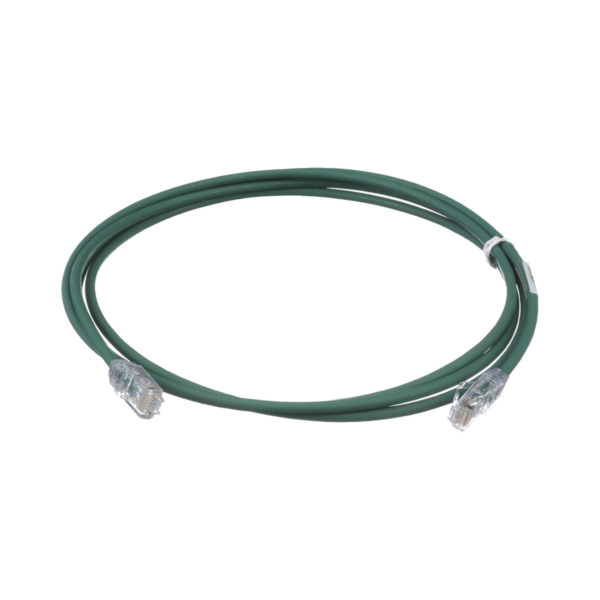 Cable de Parcheo UTP Cat6A, CM/LSZH, Diámetro Reducido (28AWG), Color Verde, 3 ft