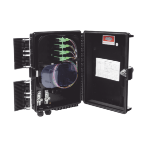 Cierre de Empalme para 24 fusiones de fibra óptica, Interior/Exterior, con 16 acopladores SC/APC y splitter 1x16, IP65