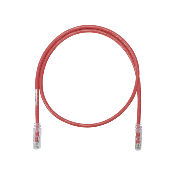 Cable de parcheo UTP Categoría 6, con plug modular en cada extremo - 1 ft (30.48 cm) - Rojo