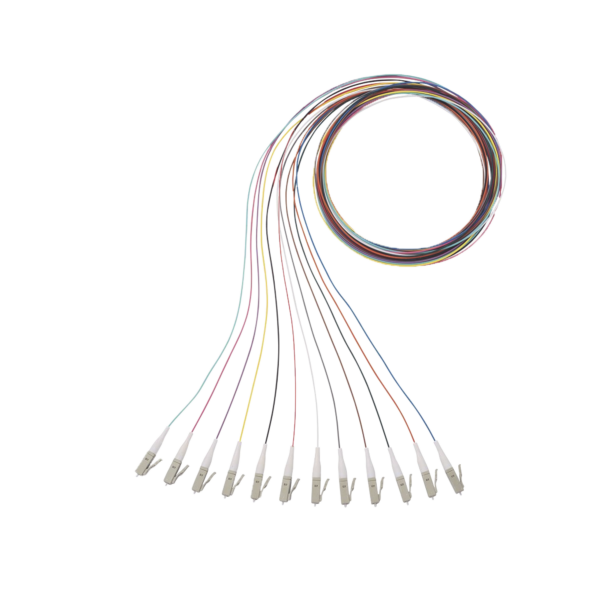 Kit de 12 Pigtails con Conector LC, Multimodo 50/125 OM4, 900um, de 1 Metro