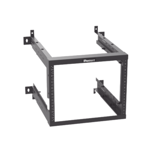 Rack PanZone® de Montaje en Pared, de 19in, Profundidad Ajustable, Rieles Numerados y Roscados #12-24, 9 UR, Color Negro